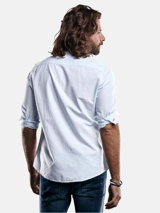 emilio adani Herren leichtes Stehkragen Hemd Blau 29430