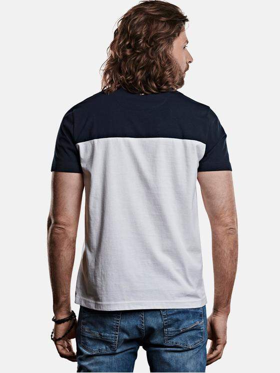 emilio adani Herren Rundhals T-Shirt Weiß 27785