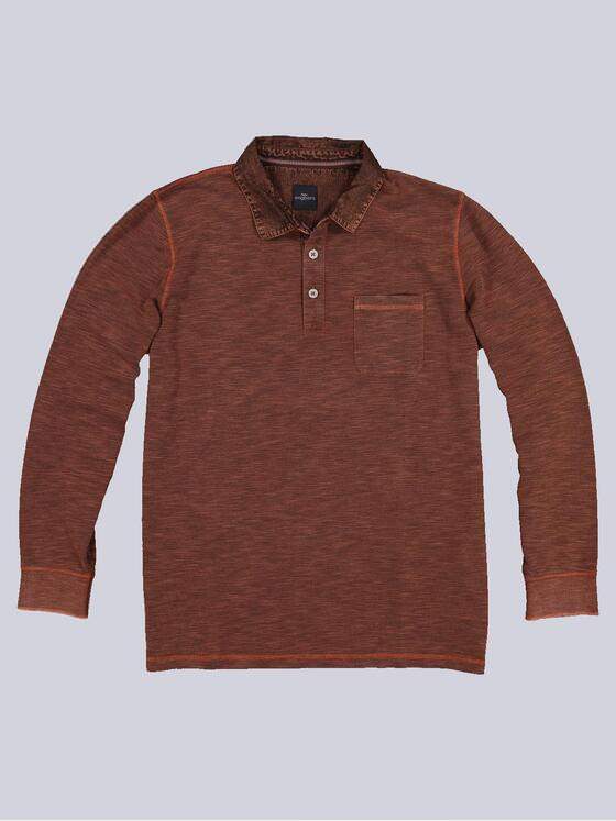 engbers Herren Langarm-Shirt Polokragen Orange 32440