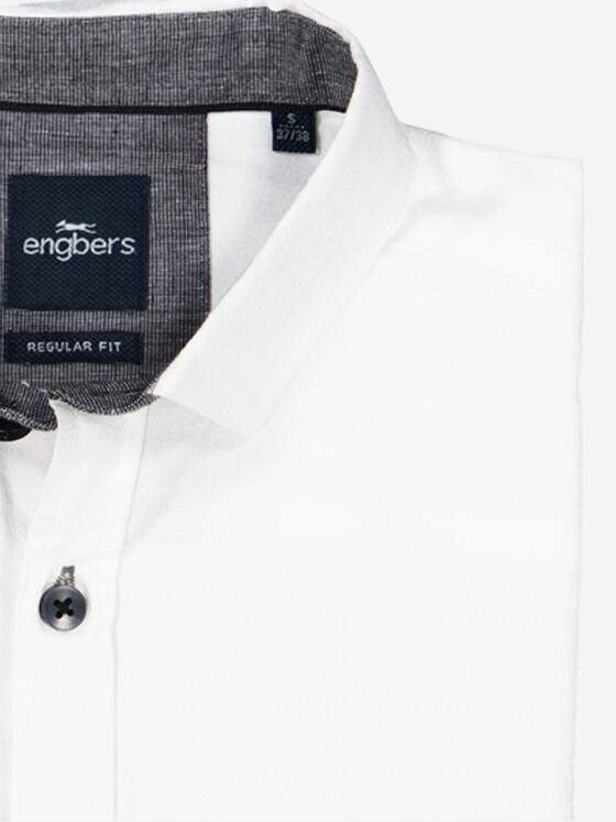 engbers Herren Langarm-Hemd strukturiert Reinweiss 38177