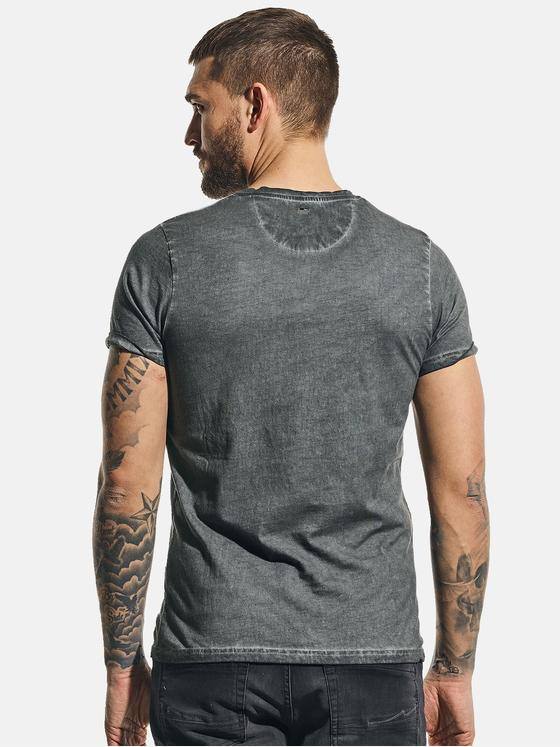 emilio adani Herren Rundhals T-Shirt Grau 31130
