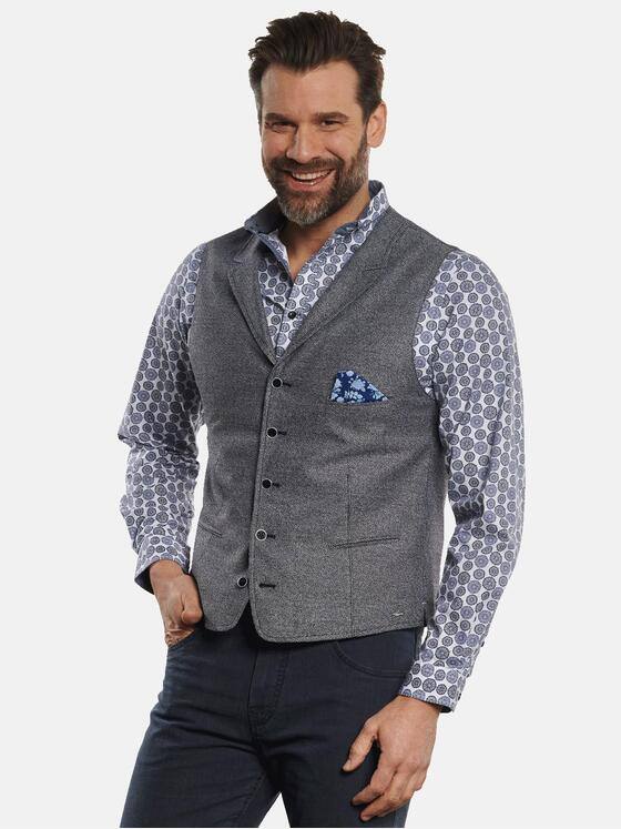 engbers Herren Sakko-Weste mit feiner Struktur Mittelblau 32602