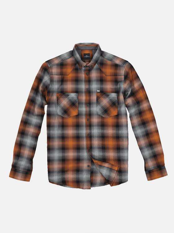 engbers Herren Langarm-Hemd kariert Orange 33652