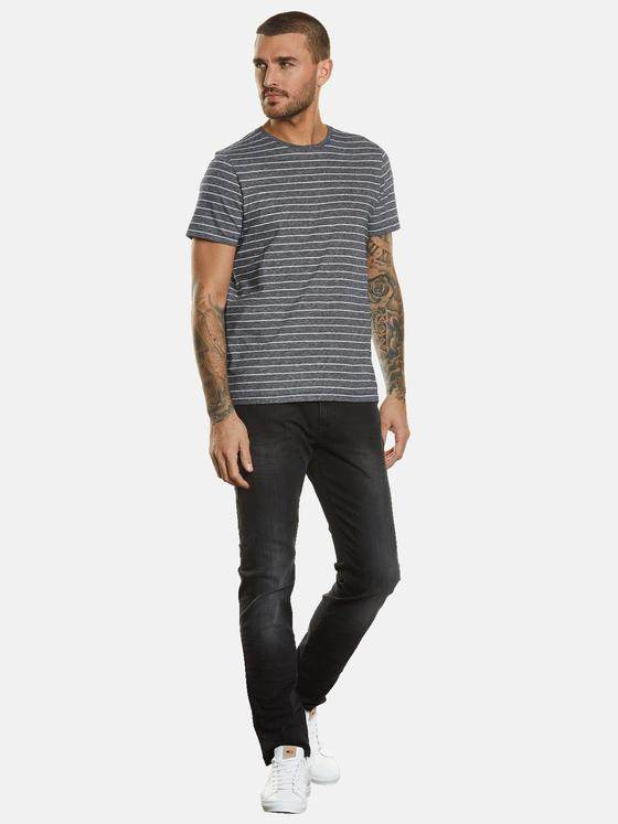 emilio adani Herren T-Shirt mit Leinenanteil Grau 34514