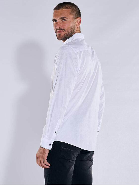 emilio adani Herren Langarm-Hemd regular Weiß 37856