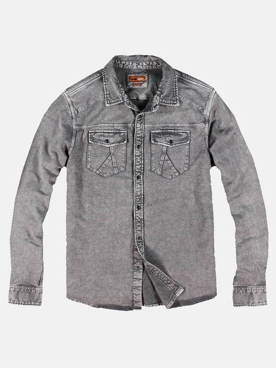 emilio adani Herren Innovatives Langarmshirt Grau 31060