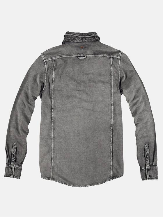 emilio adani Herren Hemd aus Sweat Grau 28865