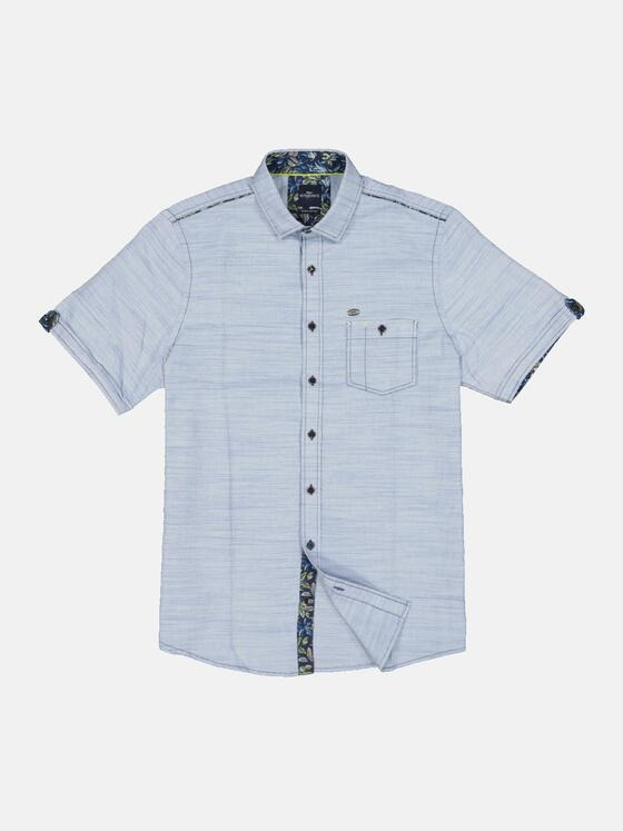 engbers Herren Kurzarm-Hemd strukturiert Brilliantblau 34456