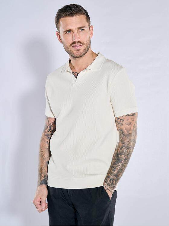 emilio adani Herren Polo-Shirt uni Beige 38319