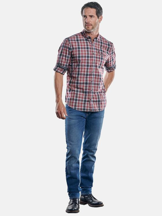 engbers Herren Karohemd Bordeaux 30147