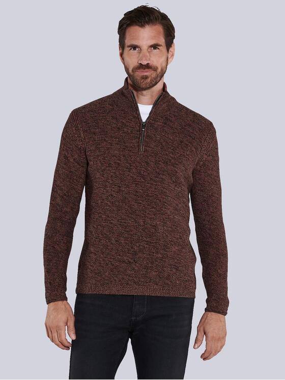 engbers Herren Pullover mit Stehkragen Rot 35554