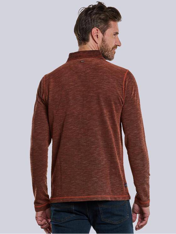 engbers Herren Langarm-Shirt Polokragen Orange 32440