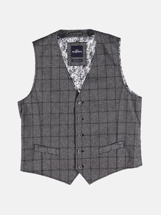 engbers Herren Karierte Sakkoweste Anthrazit 30220