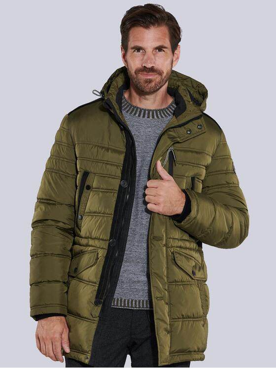 engbers Herren Steppjacke mit abnehmbarer Kapuze Grün 35533