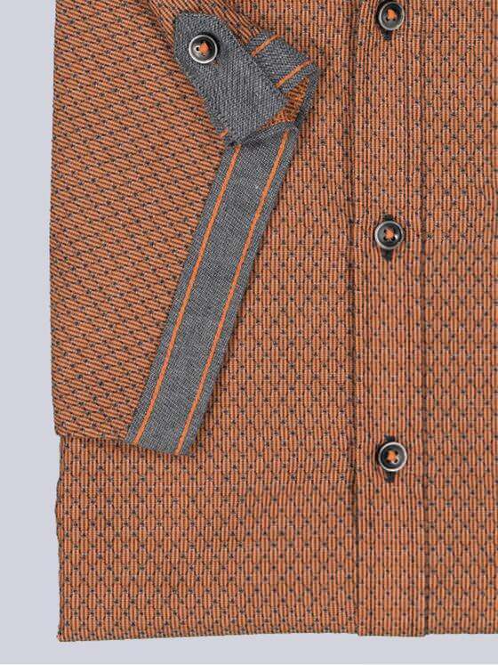 engbers Herren Kurzarm-Hemd strukturiert Orange 38574