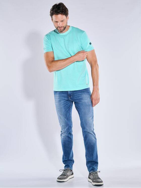 engbers Herren T-Shirt strukturiert Tuerkis 39173