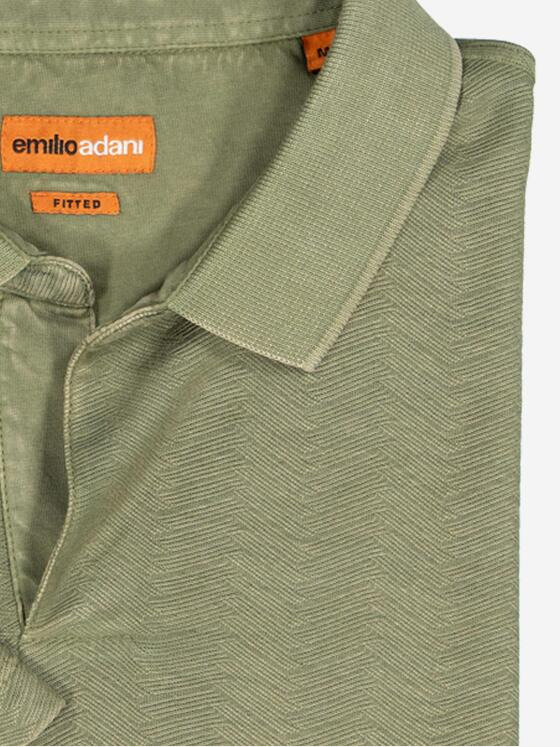 emilio adani Herren Polo-Shirt strukturiert Grün 36976
