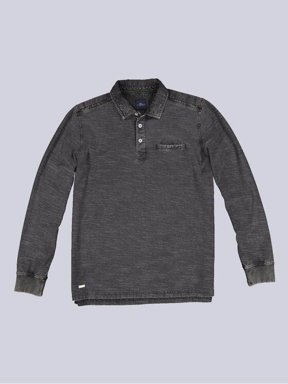 engbers Herren Langarm-Shirt mit Polo-Kragen Grau 34181