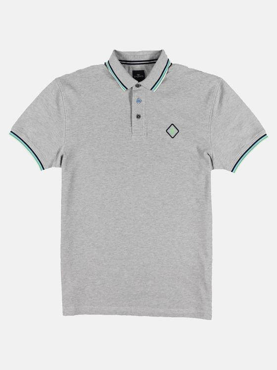 engbers Herren Poloshirt mit raffinierter Kragen und Bündchen Verarbeitung Grau 29735