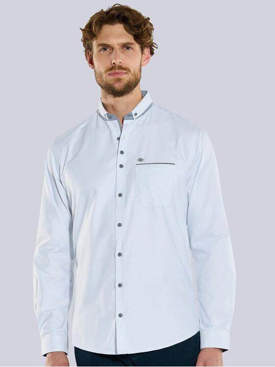 engbers Herren Langarm-Hemd uni Blau 36218
