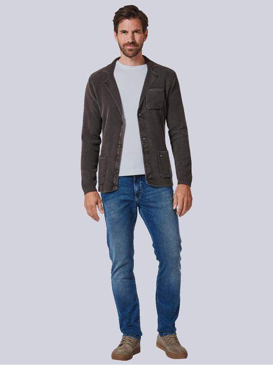 engbers Herren Strick-Sakko uni Braun 35335