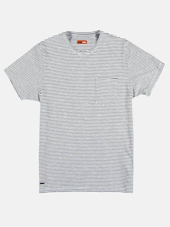emilio adani Herren T-Shirt mit Slub-Effekt Weiß 29488
