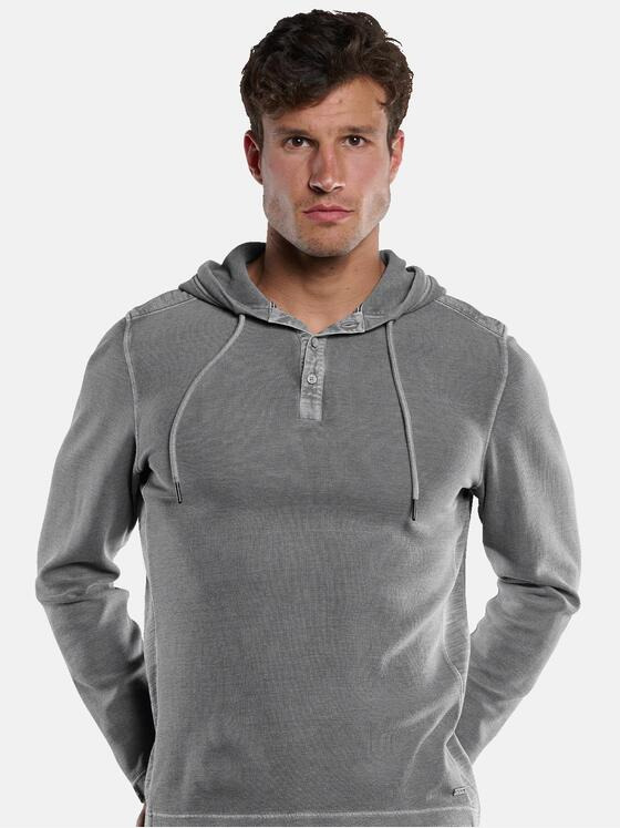 engbers Herren Langarm-Shirt mit Kapuze Grau 33395