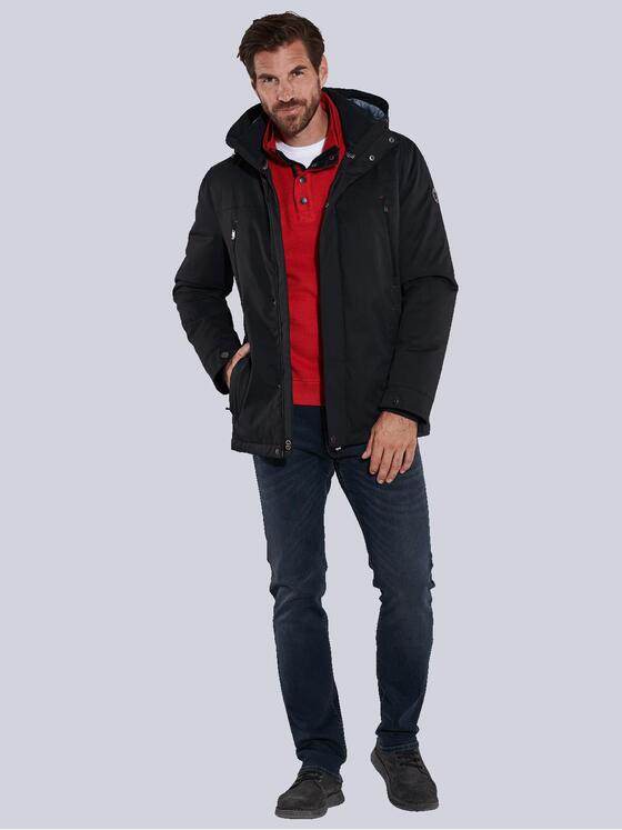 engbers Herren Jacke mit abnehmbarer Kapuze Schwarz 35421