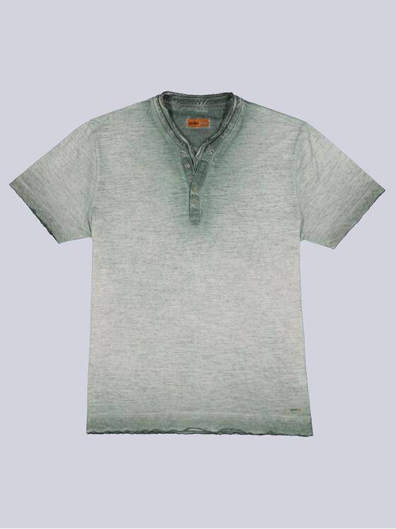 emilio adani Herren Henley T-Shirt Dunkelgruen 40763