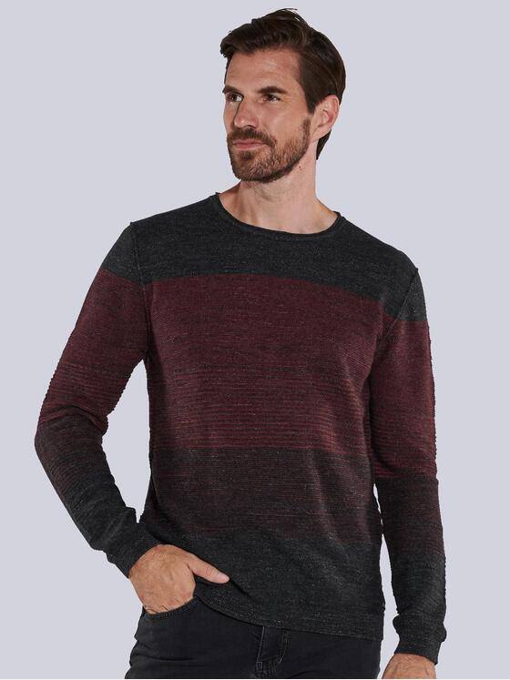 engbers Herren Pullover gestreift Rot 35848