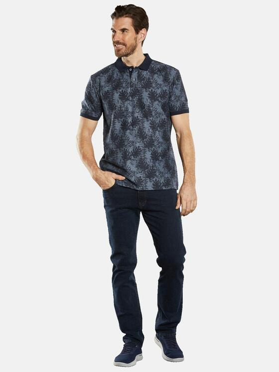 engbers Herren Polo-Shirt gemustert Blau 34522