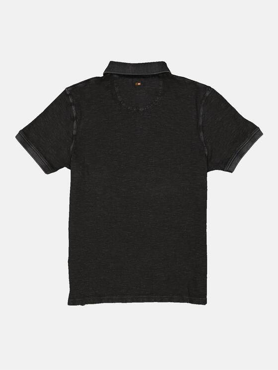 emilio adani Herren Polo-Shirt strukturiert Schwarz 34313