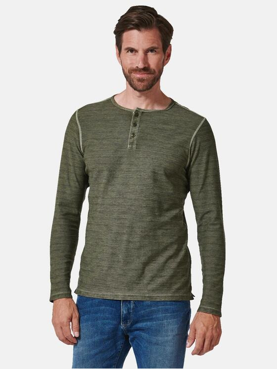 engbers Herren Langarm-Shirt uni Grün 35312