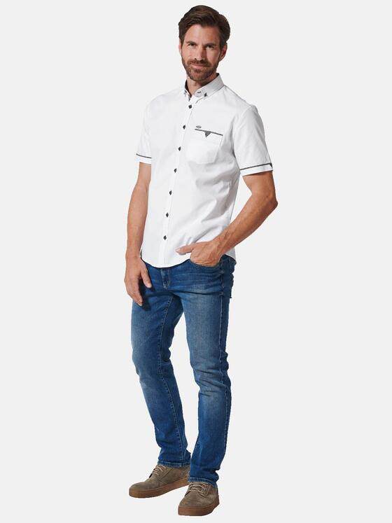 engbers Herren Kurzarm-Hemd uni Weiß 35145