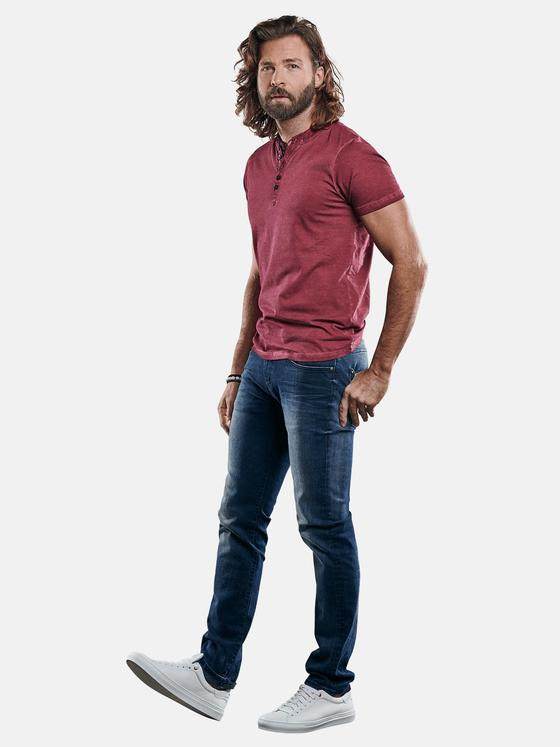 emilio adani Herren Henley T-Shirt Rot 29253