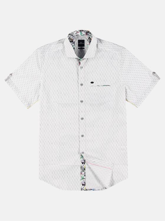 engbers Herren Kurzarm-Hemd gemustert Naturweiss 30776