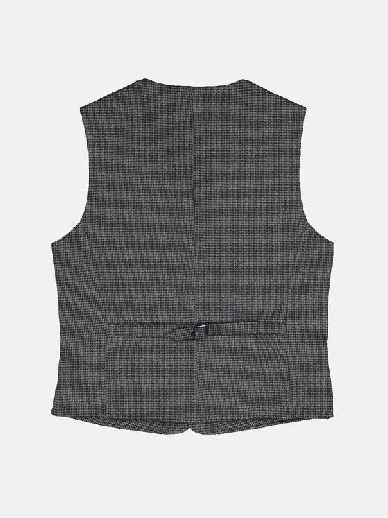 emilio adani Herren Sakko-Weste mit Zipper Grau 33313