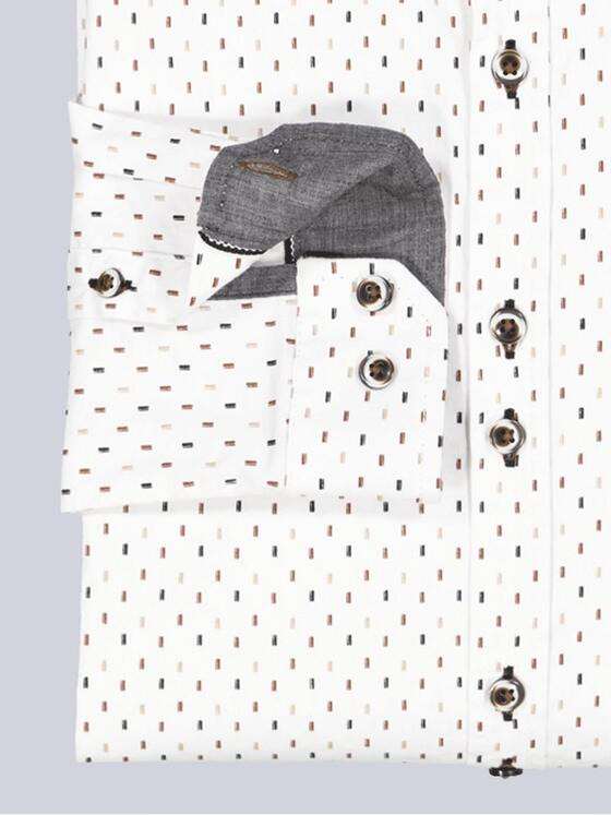 engbers Herren Langarm-Hemd gemustert Beige 35330