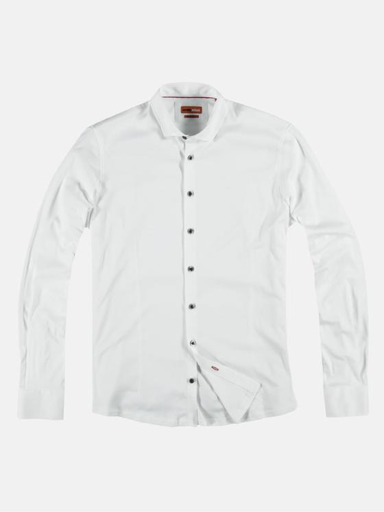 emilio adani Herren Langarmhemd "My Favorite" aus Jersey Weiß 36226