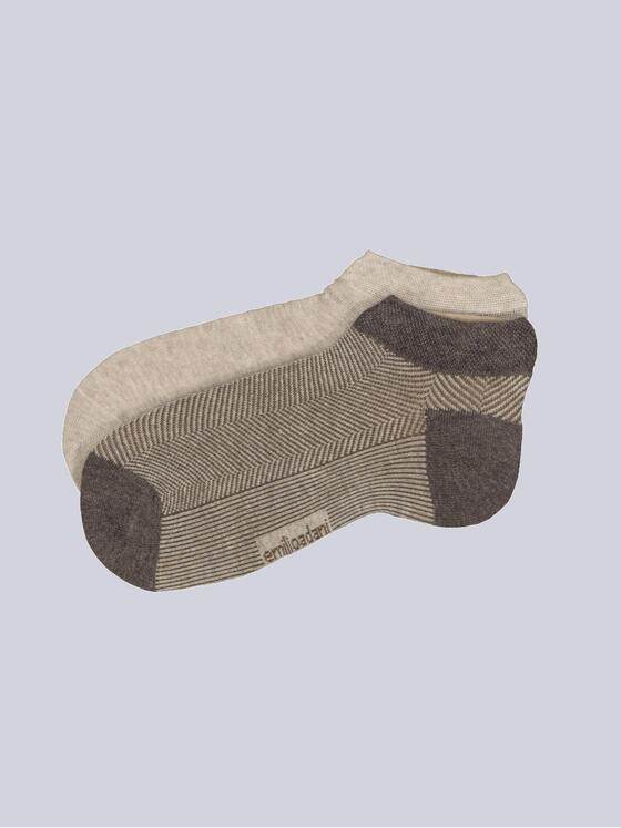 emilio adani Herren Sneaker-Socke gemustert Beige 36899