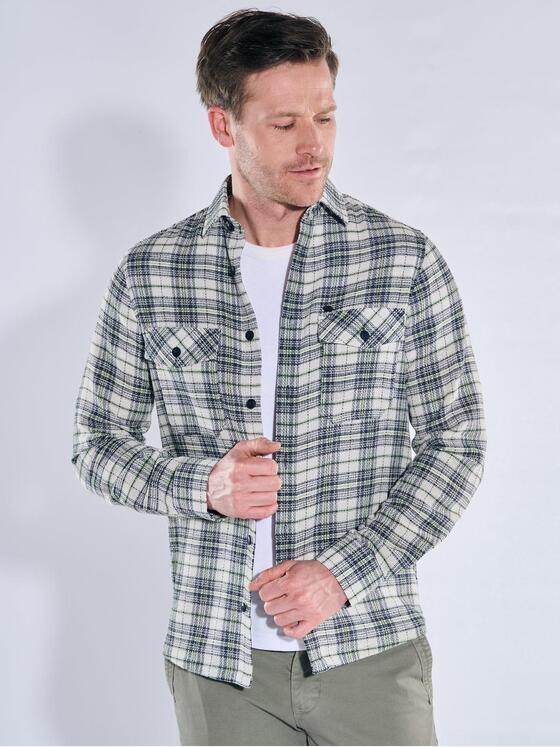 engbers Herren Kerniges Overshirt aus Leno-Ware Brilliantblau 40546