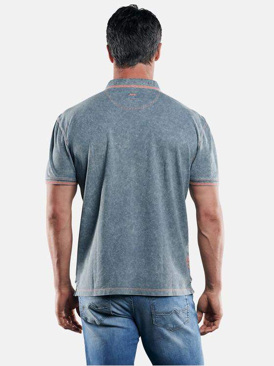 engbers Herren Sportives Poloshirt mit Neon-Details Silbergrau 29228