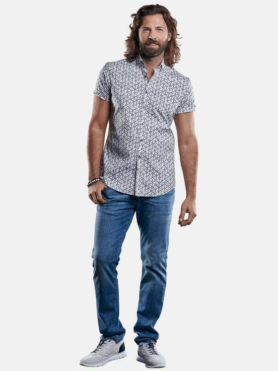 emilio adani Herren elastisches Hemd in maskuliner Passform Grau 29323