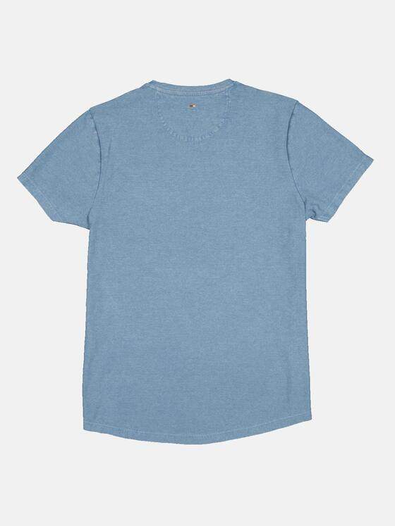 emilio adani Herren T-Shirt meliert Blau 33019