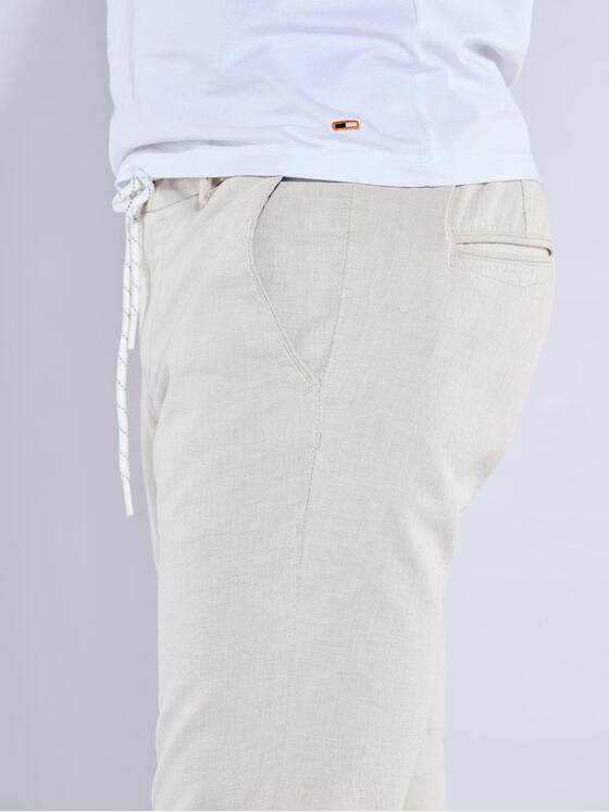 emilio adani Herren Chino aus Leinen Beige 38613