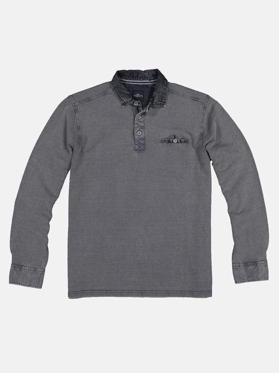 engbers Herren Poloshirt langarm Grau 32787