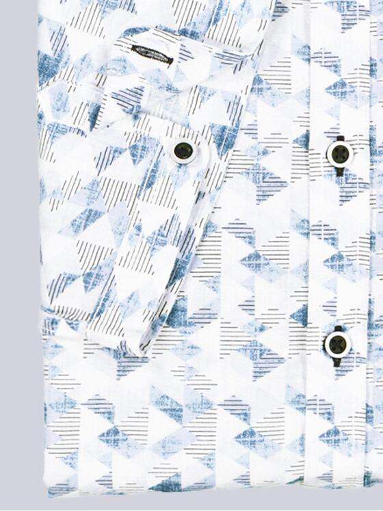 engbers Herren Kurzarm-Hemd gemustert Hellblau 38945