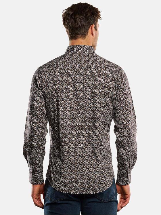 engbers Herren Langarm-Hemd gemustert Braun 33708