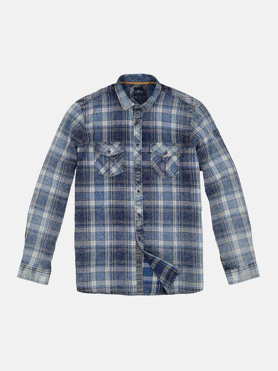 engbers Herren Langarm-Hemd kariert Blau 34352