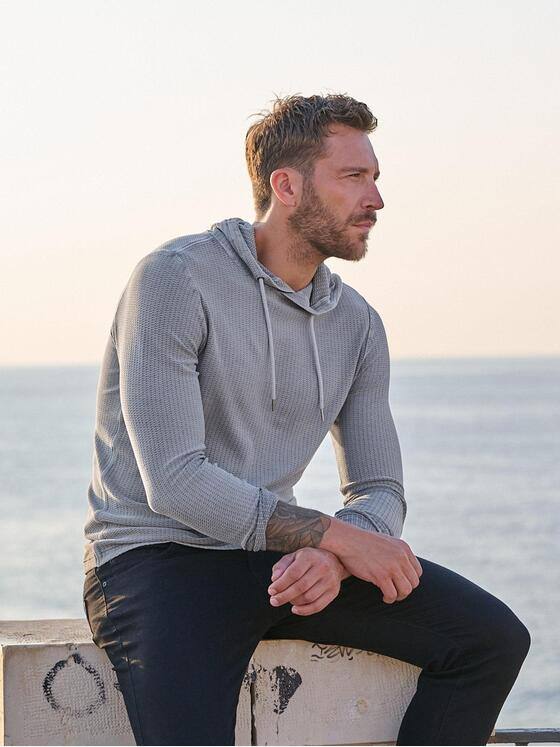 emilio adani Herren Langarm-Shirt slim fit Grau 37727